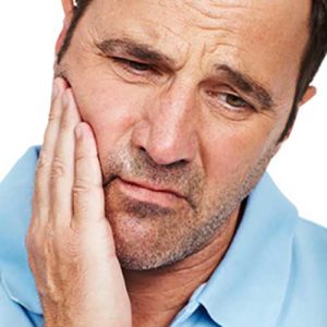 Man with tooth pain